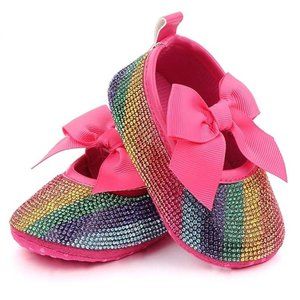 NWT Cute Sparkling Bling Swarovski Rhinestone Baby Girl Princess Shoes +…